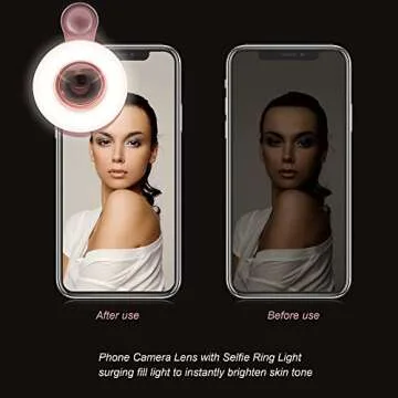 Portable Macro Lens with LED Light for Smartphones