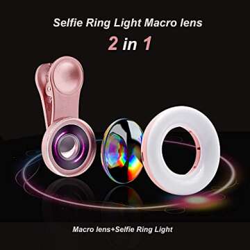 Portable Macro Lens with LED Light for Smartphones