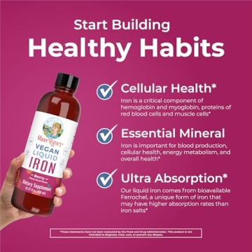 MaryRuth Liquid Iron Supplement Vegan Non-GMO Gluten Free