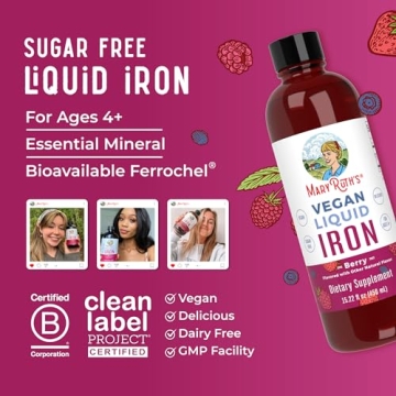 MaryRuth Liquid Iron Supplement Vegan Non-GMO Gluten Free