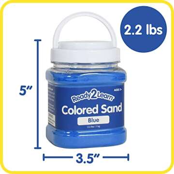 READY 2 LEARN Colored Sand - Blue - 2.2 lbs - Play Sand for Kids - Perfect for Arts and Crafts, Sens...