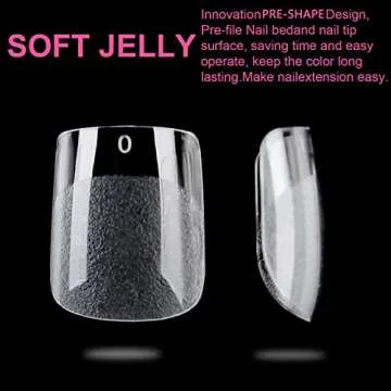 UNA GELLA Extra Short Square Fake Nails XS 216pcs Pre-shape Extra Short Square Press on Nails Short Square Gel Tips Full Cover Acrylic Short Square Nails False Nails For DIY Salon 12 Sizes