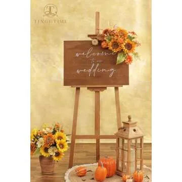 TINGE TIME 9 PCS Artificial Flowers, 5.9in Fake Orange Sunflowers w/Stem, Silk Sunflowers Bulk for Home DIY Wedding Bouquet Party Centerpiece Kitchen Decoration