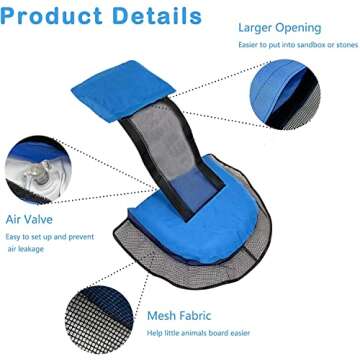 Busnacty 2-Pack Animal Saving Escape Ramp - Frog Floating Ramp Rescues, Pool & Spa Accessories & Too...