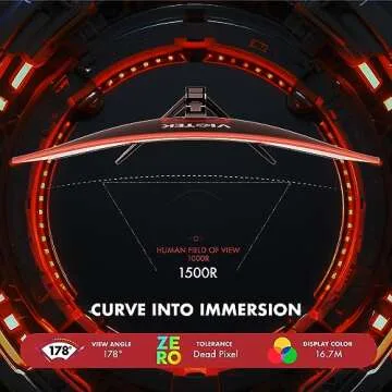 Viotek 34-Inch UWQHD 165Hz Gaming Monitor - Pro Performance