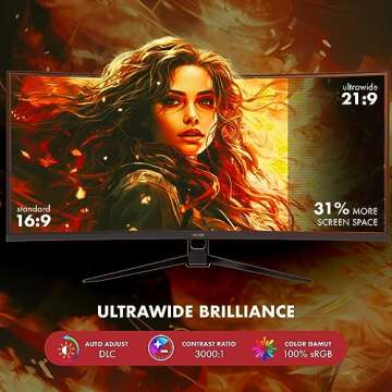 Viotek 34-Inch UWQHD 165Hz Gaming Monitor - Pro Performance