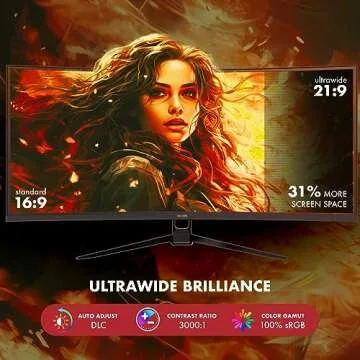 Viotek 34-Inch UWQHD 165Hz Gaming Monitor - Pro Performance