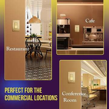 ENERLITES Elite Series Screwless Decorator Wall Plate Child Safe Outlet Cover, Gloss Finish, Size 1-Gang 4.68" H x 2.93" L, Unbreakable Polycarbonate Thermoplastic, SI8831-BGD, Brushed Gold