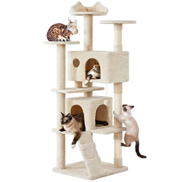 Yaheetech 70in Multi-Level Cat Tree - Tall Cat Tower & Condo