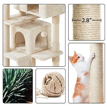 Multi-Level Cat Tree Tower with Condo and Scratching Posts