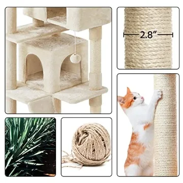 Multi-Level Cat Tree Tower with Condo and Scratching Posts