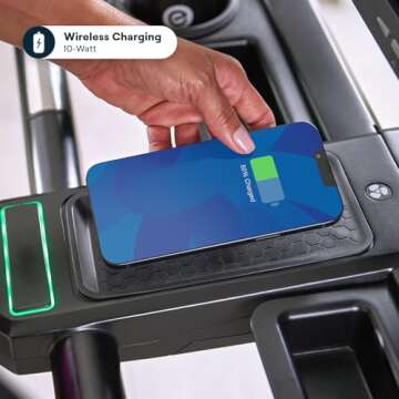 Echelon Stride Treadmill, Touchscreen, Auto-Fold, Motorized Incline, Comfortable Air Cushioning Deck, Elevate Home Workouts, Easy Storage, + 30-Day Free Membership, 8S