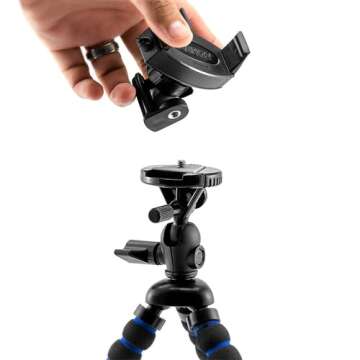 ARKON 11” Tripod Phone Mount for iPhone 11 XS XR X Galaxy Note 10 9 Galaxy S10 S9 Retail Black, Model Number: MG2TRIXL