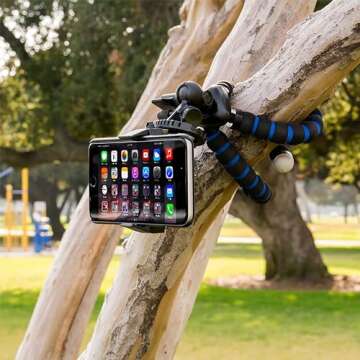 ARKON 11” Tripod Phone Mount for iPhone 11 XS XR X Galaxy Note 10 9 Galaxy S10 S9 Retail Black, Model Number: MG2TRIXL