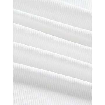 SOLY HUX Women's Lace Trim Ruched Bandeau Crop Tube Tops Bowknot Front Strapless Summer Tops Plain White M