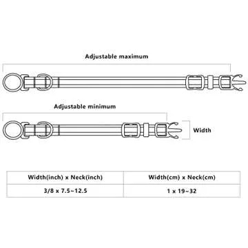 LaReine 2 Pack Cat Collar Personalized, Breakaway Kitten Collar with Phone and Name tag, Cat Collars Reflective with Bell for Girls & Boys (7.5"-12.5" Neck, Navy Blue)