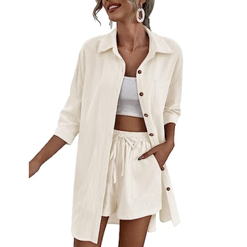 Stylish Zeagoo 2 Piece Linen Outfit for Women