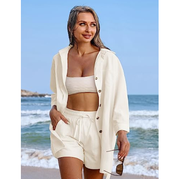 Stylish Zeagoo 2 Piece Linen Outfit for Women