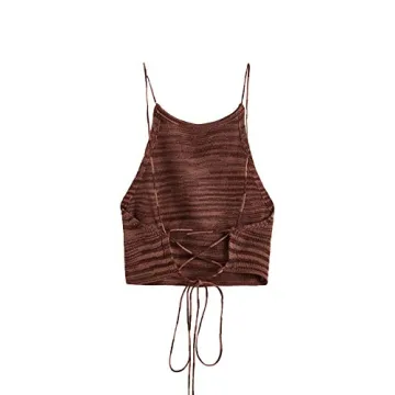Stylish SweatyRocks Adjustable Criss Cross Camisole Top