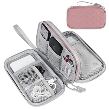 FYY Electronic Organizer - Portable Travel Cable Organizer Bag with Double Layers for Cords, Charger...
