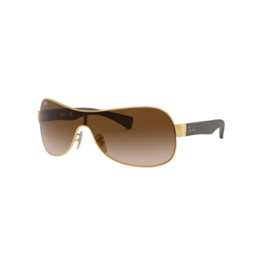 Ray-Ban RB3471 Shield Sunglasses Gold/Brown Gradient