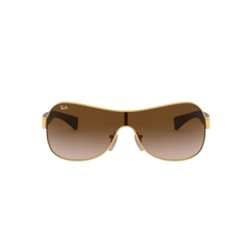 Ray-Ban RB3471 Shield Sunglasses Gold/Brown Gradient