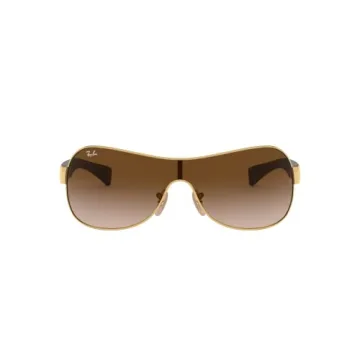 Ray-Ban RB3471 Shield Sunglasses Gold/Brown Gradient