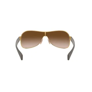 Ray-Ban RB3471 Shield Sunglasses Gold/Brown Gradient