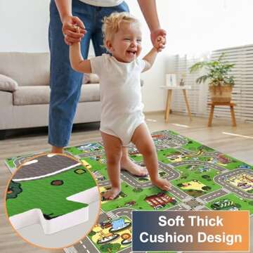 Kids Traffic Play Mat Interlocking Puzzle Foam 9 Tiles