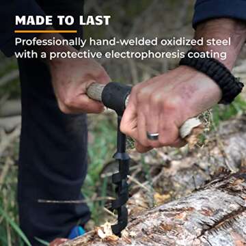 Pro Bushcraft 1 Inch Hand Auger Drill for Camping