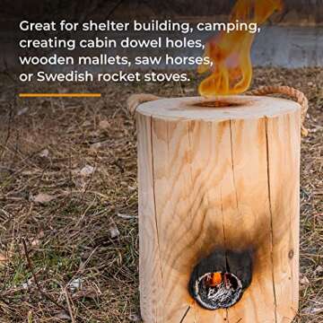 Pro Bushcraft 1 Inch Hand Auger Drill for Camping