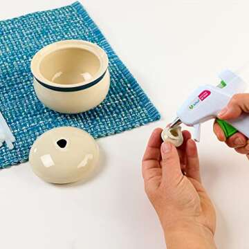 AdTech Mini Hi-Temp Hot Glue Combo Pack, White Gun (1 Pack)