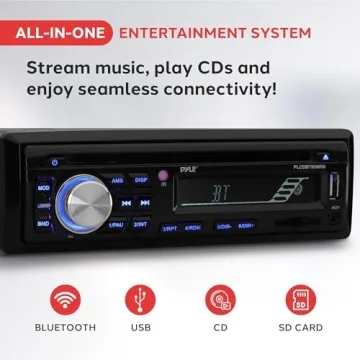 Pyle Bluetooth Marine Audio Stereo Kit with Waterproof Speakers