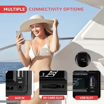 Pyle Bluetooth Marine Audio Stereo Kit with Waterproof Speakers
