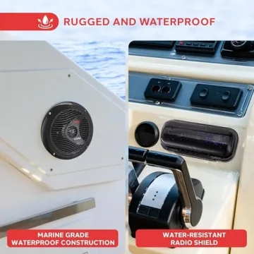 Pyle Bluetooth Marine Audio Stereo Kit with Waterproof Speakers