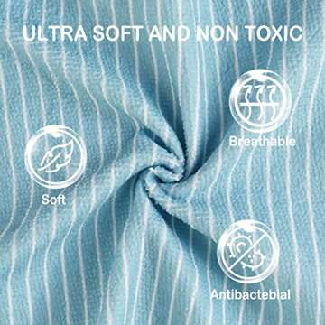 Viviland Baby Washcloths, 24Pack for Infants, Super Soft & Absorbent 9x9 Dinosaur