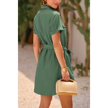 Stylish PRETTYGARDEN Casual Summer Button Down Dress