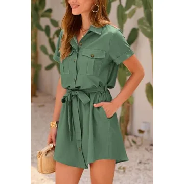 Stylish PRETTYGARDEN Casual Summer Button Down Dress