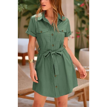 Stylish PRETTYGARDEN Casual Summer Button Down Dress