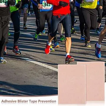 Boyiee 35 Sheets Moleskin Tape Moleskin Adhesive Pads Shoe Moleskin Padding Blister Prevention Tape Blister Prevention Blister Pads for Boots Hiking Reduce Friction Pain (Light Brown,Lint)