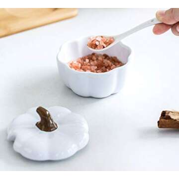 Pumpkin Shape Sugar Bowl with Spoon & Lid - Stylish Storage