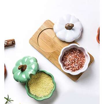 Pumpkin Shape Sugar Bowl with Spoon & Lid - Stylish Storage