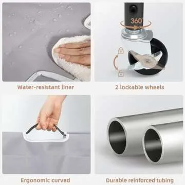 Laundry Sorter with Wheels - STORAGE MANIAC 4 Section Hamper