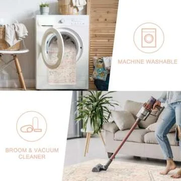 LIVEBOX Pink Area Rug 5x7 Non-Slip Soft Indoor Rug