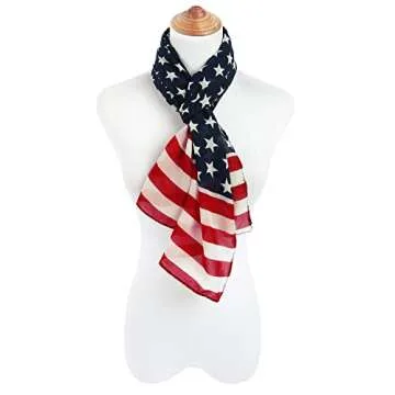 E-Clover American Flag Scarf for Summer & Gifts