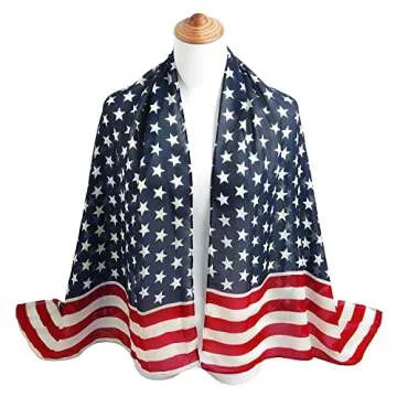 E-Clover American Flag Scarf for Summer & Gifts
