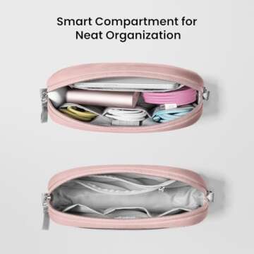 tomtoc Electronics Organizer Travel Case, Water Resistant Travel Bag Cable Organizer for Essentials,...