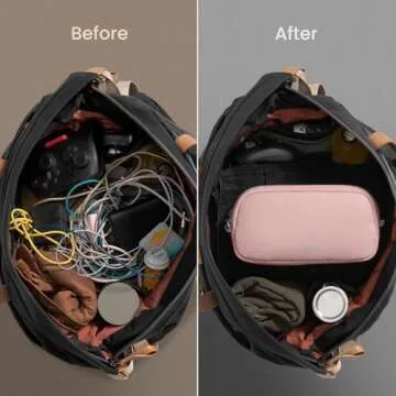 tomtoc Electronics Organizer Travel Case, Water Resistant Travel Bag Cable Organizer for Essentials, Tech Pouch Accessories Carry Storage for Cord, Phone, Cables, Airpods, USB Flash Drive, Daily Items