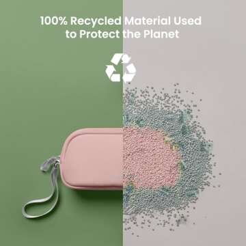 tomtoc Electronics Organizer Travel Case, Water Resistant Travel Bag Cable Organizer for Essentials, Tech Pouch Accessories Carry Storage for Cord, Phone, Cables, Airpods, USB Flash Drive, Daily Items