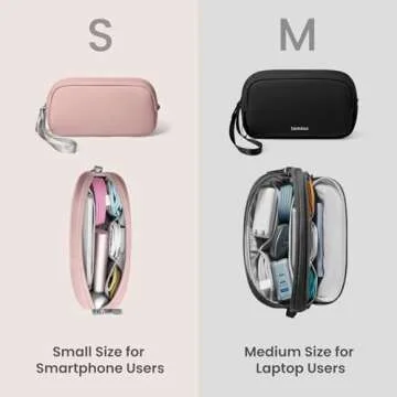 tomtoc Electronics Organizer Travel Case, Water Resistant Travel Bag Cable Organizer for Essentials, Tech Pouch Accessories Carry Storage for Cord, Phone, Cables, Airpods, USB Flash Drive, Daily Items